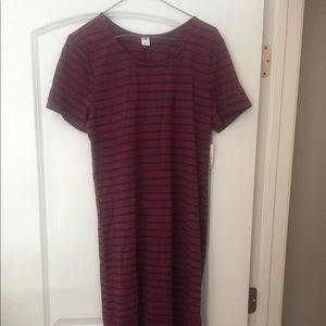 Old Navy cotton midi in navy and red
